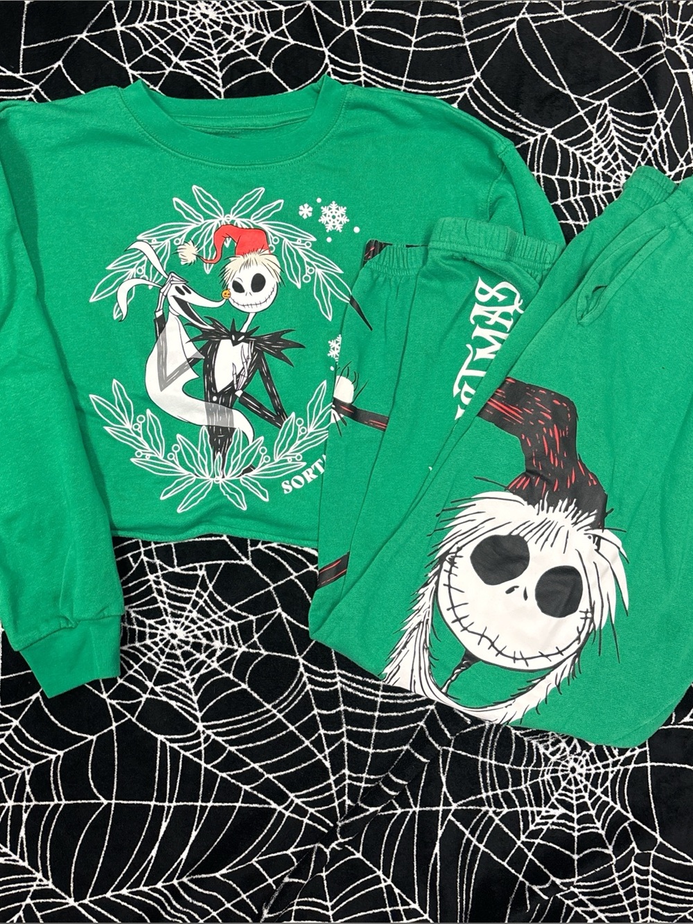 Women’s Nightmare Before Christmas Jack Skellington- Holiday Sweatshirt & Pants